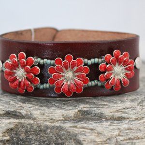 Hand Dyed Leather Bracelet